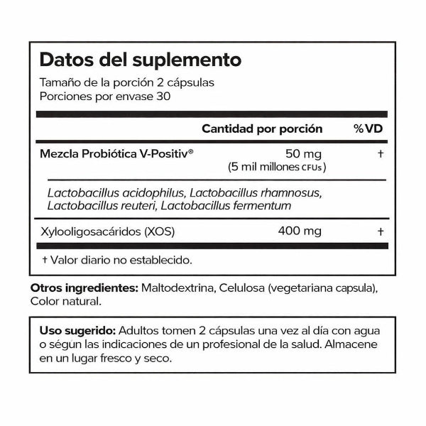 Probiótico vaginal natural, equilibra pH, flora íntima, alivia molestias y previene infecciones recurrentes